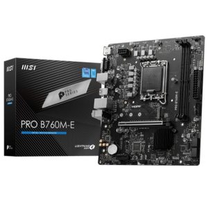 MSI PRO B760M-E DDR5 - CARTE MERE MICRO-ATX - DDR5 - PCIE 4.0 - LGA 1700 - BLACK