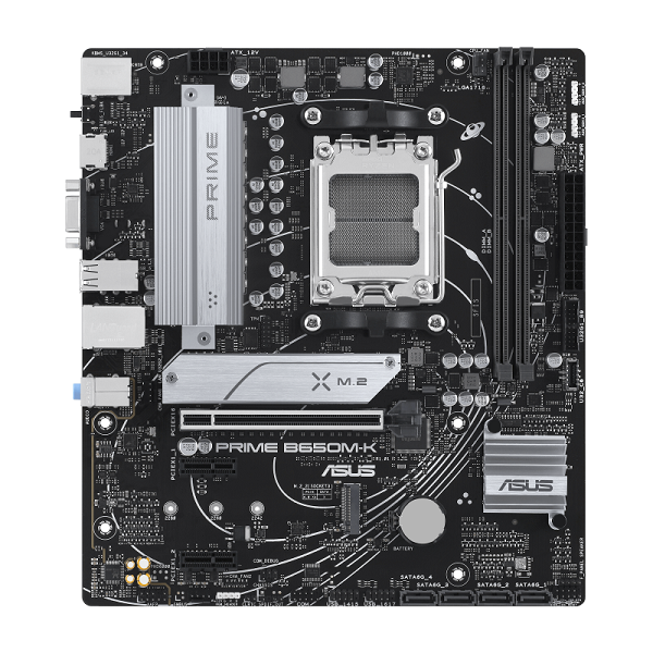ASUS PRIME B650M-K – AM5 – Micro-ATX – DDR5 – PCIe 4.0 – HDMI/DP – USB 3.2