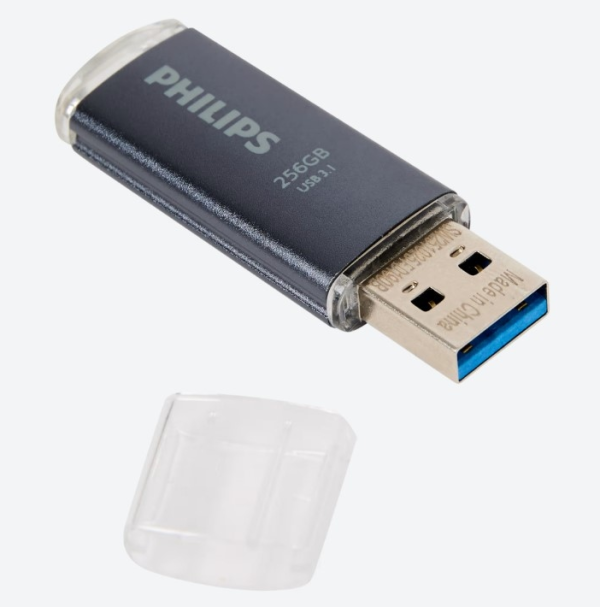 PHILIPS USB FLASH DRIVE - 256 GO - UP TO 150 MO/S - USB 3.1 - SUPER SPEED - COMPACTE - GRIS – Image 3