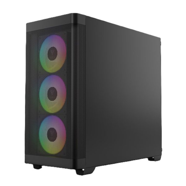 GAMDIAS ATHENA M3 - Boîtier Moyen Tour ATX - Mesh - 3 x Ventilateurs ARGB 120 mm - USB 3.0 - Noir – Image 4
