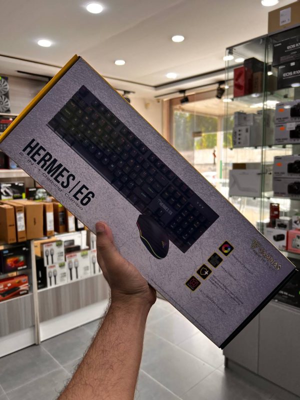 GAMDIAS HERMES E6 - Combo Clavier Mécanique + Souris Gaming - RGB - USB - FILAIRE - 6400 DPI - Noir