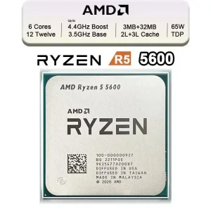 PROCESSEUR AMD RYZEN 5 5600 - 6 CORE - 12 THREADS - 4.4 GHZ - SOCKET AM4 GAME - CACHE 35 MO - TRY