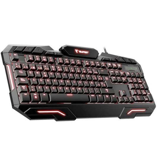 TEMPEST K8 RADIANCE RGB - CLAVIER GAMING RÉTROÉCLAIRÉ - ANTI-GHOSTING - 3 COULEURS LED - BLACK – Image 2