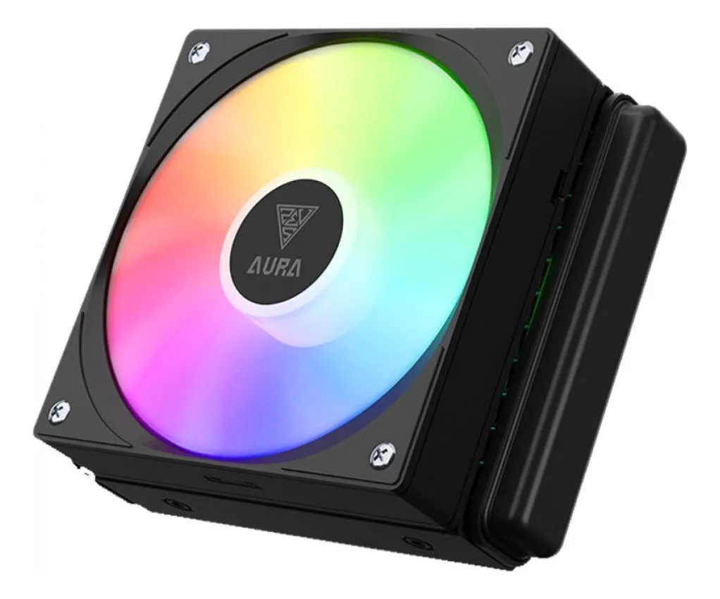 MAGAMDIAS AURA GL120 V2 - WATERCOOLING AIO120 MM - INTEL & AMD - ARGB - 5V 3-PIN - 2600 RPM - BLACK – Image 2