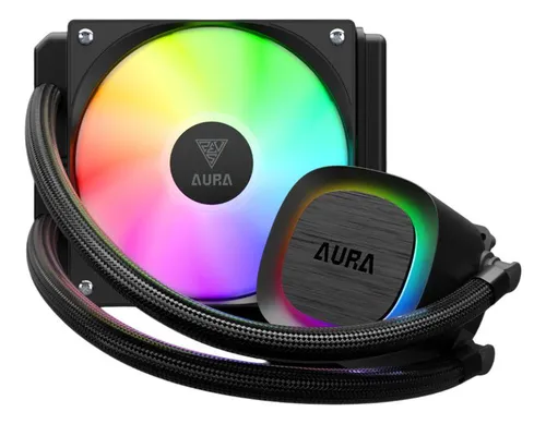 MAGAMDIAS AURA GL120 V2 - WATERCOOLING AIO120 MM - INTEL & AMD - ARGB - 5V 3-PIN - 2600 RPM - BLACK – Image 3