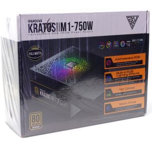 GAMDIAS KRATOS M1-750B - ALIMENTATION 750W - 80+ BRONZE - SILENCIEUSE- RGB - ATX PFC ACTIF -BLACK