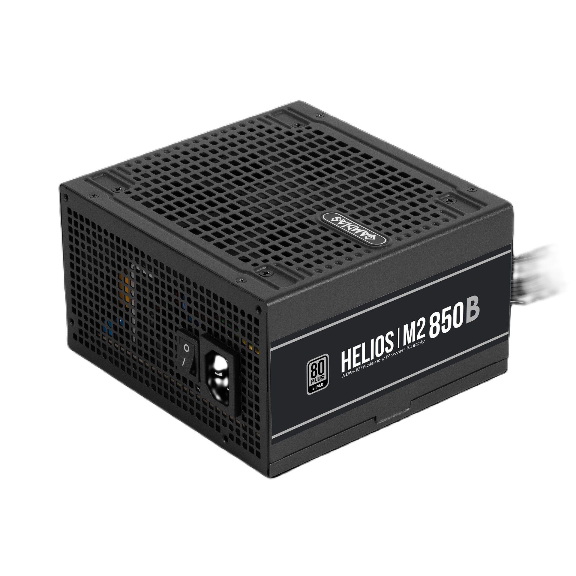 GAMDIAS HELIOS M2-850B - ALIMENTATION 850W - 80+ SILVER - SILENCIEUSE 120 MM - ATX PFC ACTIF -BLACK – Image 3