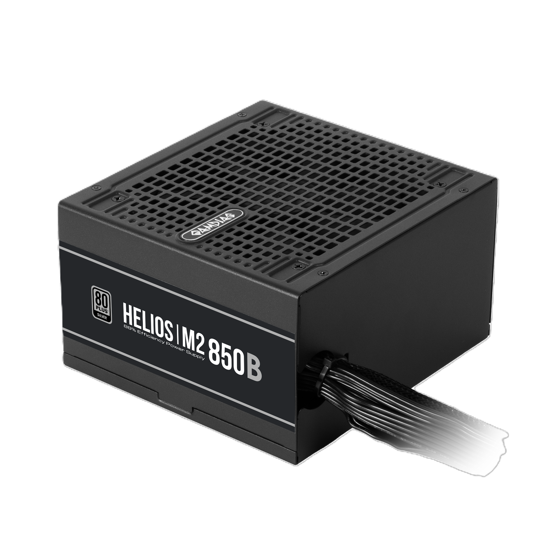 GAMDIAS HELIOS M2-850B - ALIMENTATION 850W - 80+ SILVER - SILENCIEUSE 120 MM - ATX PFC ACTIF -BLACK – Image 7