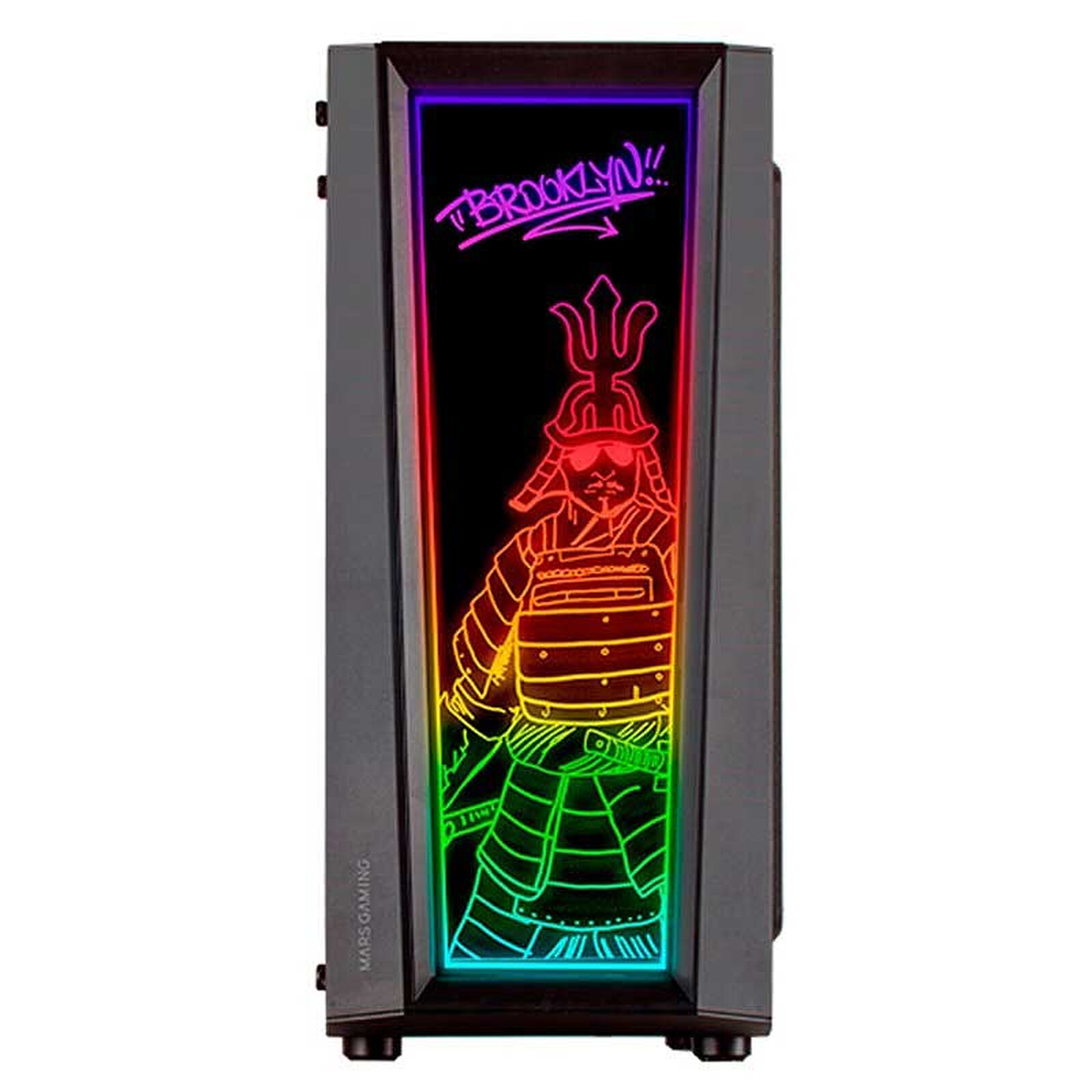 MARS GAMING MC-ART - BOÎTIER MOYEN TOUR - VERRE TREMPÉ PERSONNALISÉ - 12 LED ARGB - 309 MAX - BALCK – Image 4