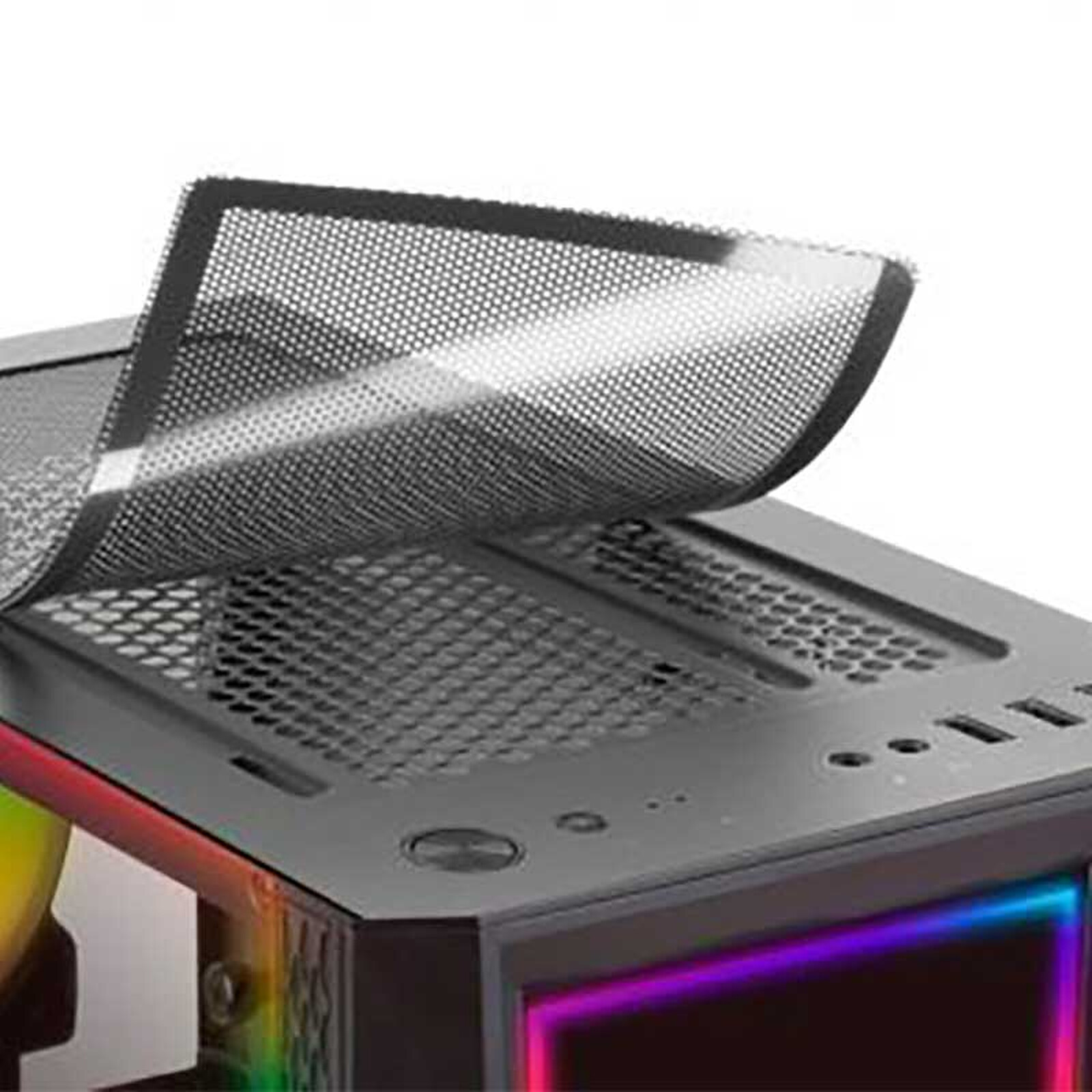 MARS GAMING MC-ART - BOÎTIER MOYEN TOUR - VERRE TREMPÉ PERSONNALISÉ - 12 LED ARGB - 309 MAX - BALCK – Image 6