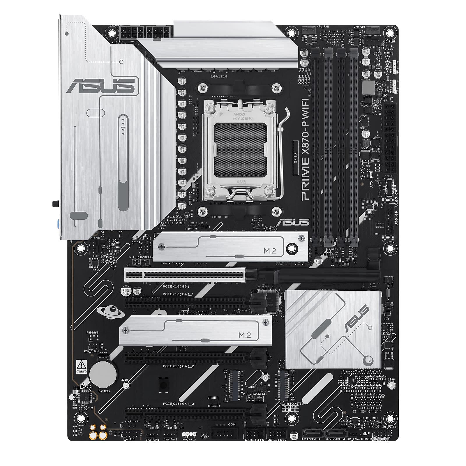 ASUS PRIME X870-P WIFI - SOCKET AM5 X870 - 4xDDR5 - M.2 PCIE 5.0 - LAN 2.5 - WI-FI 7 - BLUETOOTH 5.4 – Image 3