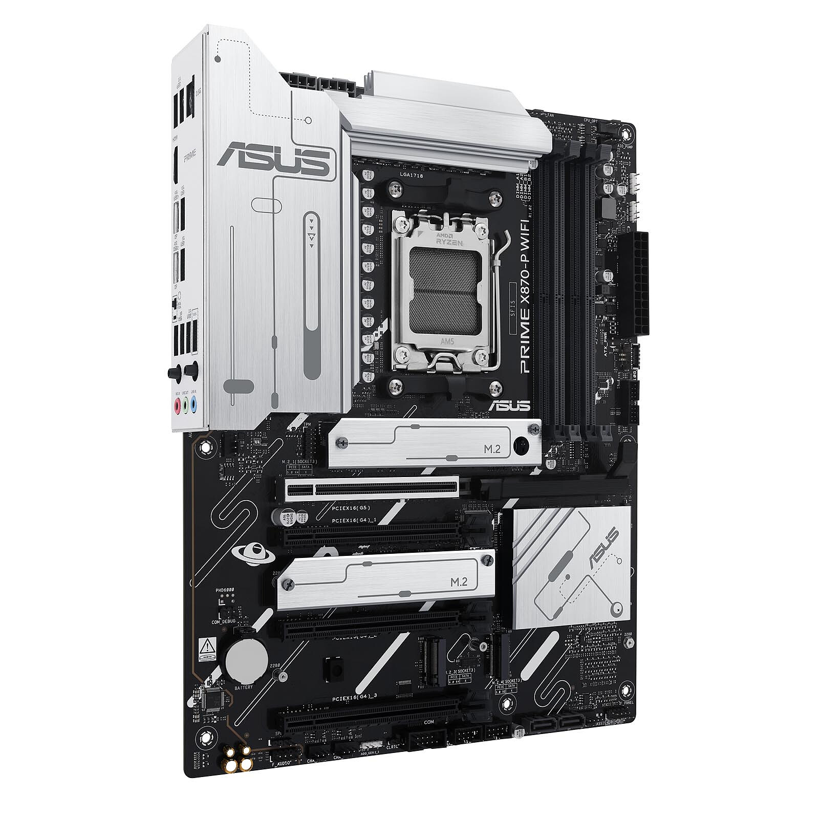 ASUS PRIME X870-P WIFI - SOCKET AM5 X870 - 4xDDR5 - M.2 PCIE 5.0 - LAN 2.5 - WI-FI 7 - BLUETOOTH 5.4 – Image 2