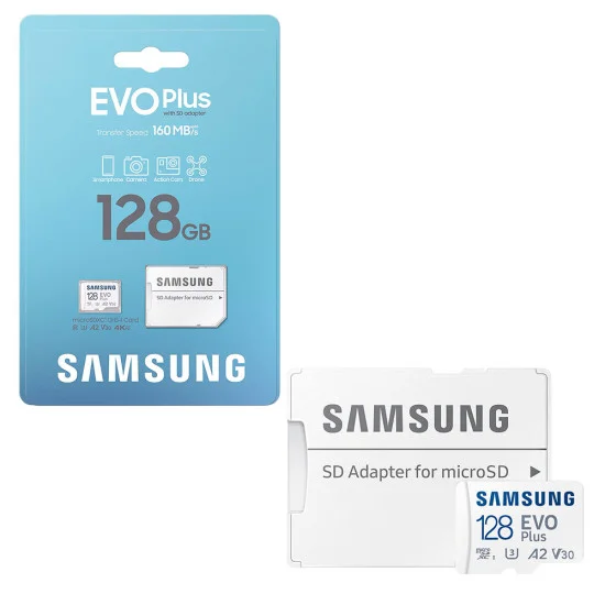 AMSUNG EVO PLUS MICROSD 128GO + ADAPTATEUR SD - CARTE MÉMOIRE MICRO SD - VITESSE 160 MBS - V30 – Image 3
