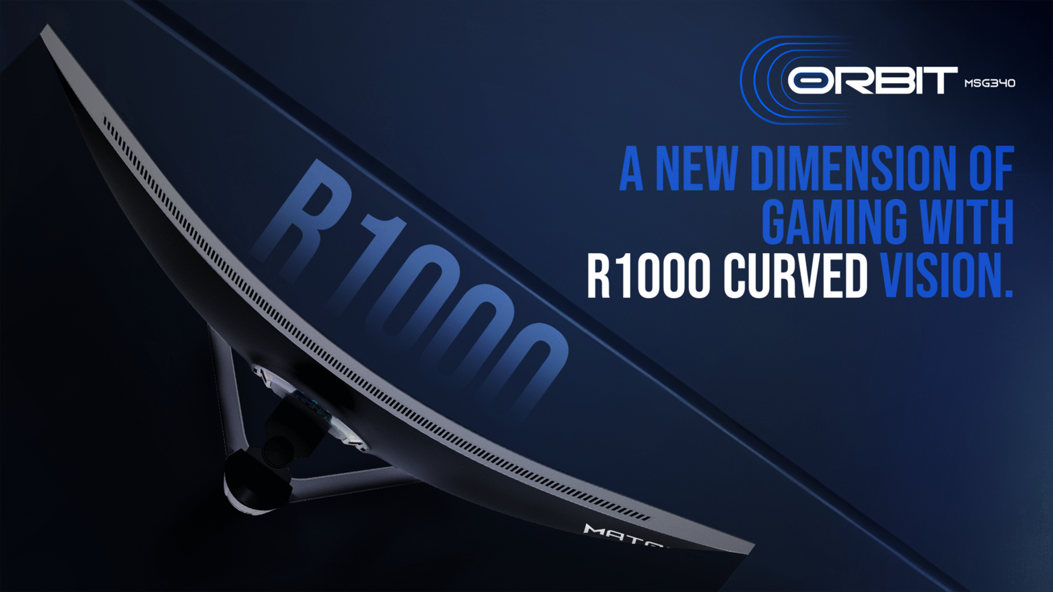 ECRAN MATOS ORBIT MSG340 - 34" DALL VA - ULTRA FAST - CURVED - 1MS - AMD FREESYNC - RGB LED - BLACK – Image 2