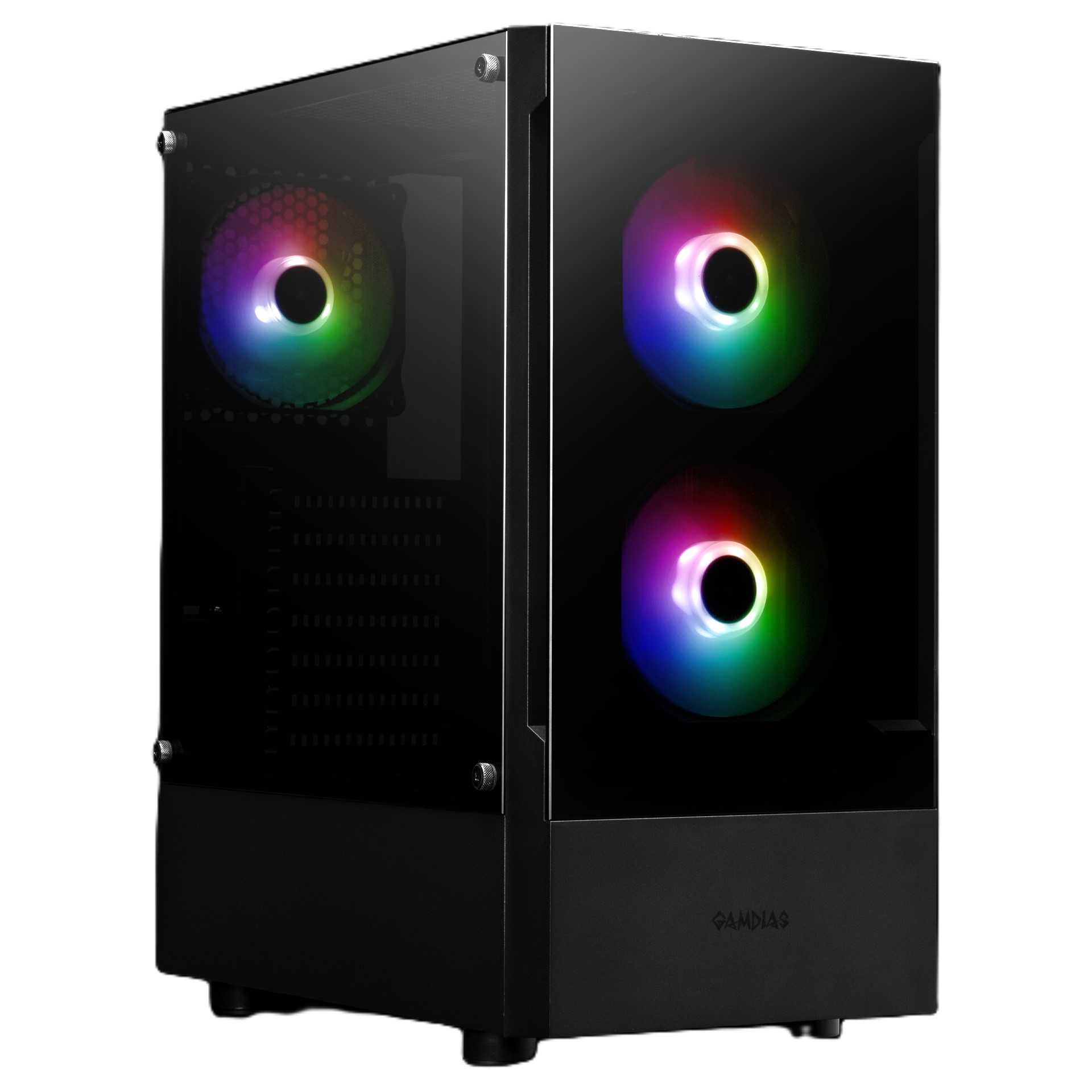 GAMDIAS TALOS E3 - BOÎTIER GAMING MOYEN TOUR - VERRE TREMPÉ - 3 x FANS ARGB - 320 mm MAX - BLACK