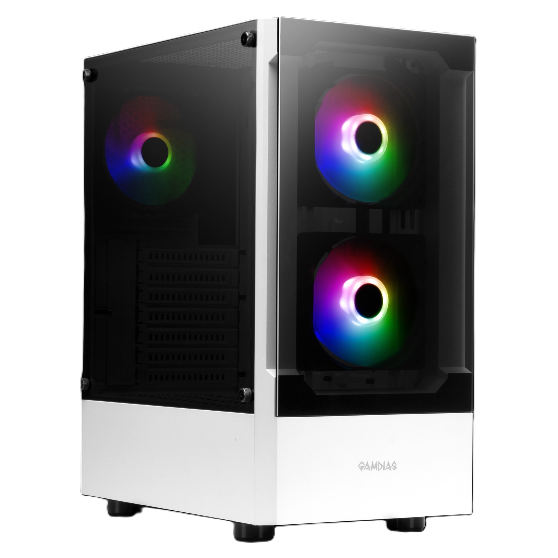 GAMDIAS TALOS E3 - BOÎTIER GAMING MOYEN TOUR - VERRE TREMPÉ - 3 x FANS ARGB - 320 mm MAX - WHITE – Image 3
