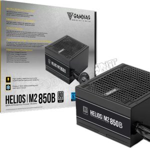 GAMDIAS HELIOS M2-850B - ALIMENTATION 850W - 80+ SILVER - SILENCIEUSE 120 MM - ATX PFC ACTIF -BLACK