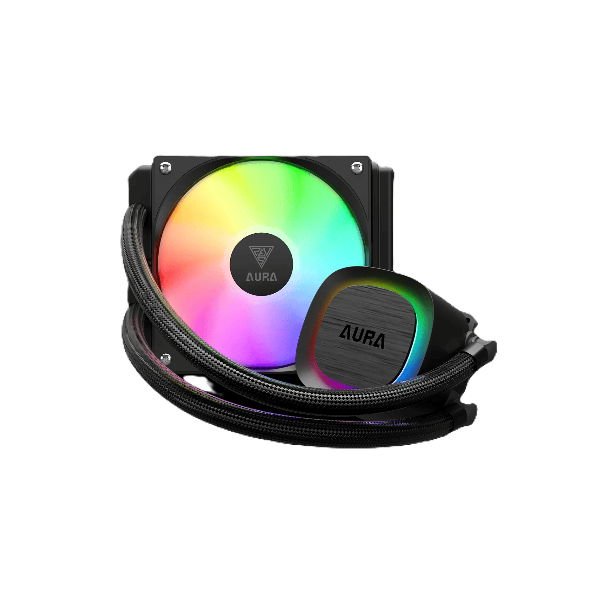 MAGAMDIAS AURA GL120 V2 - WATERCOOLING AIO120 MM - INTEL & AMD - ARGB - 5V 3-PIN - 2600 RPM - BLACK – Image 4
