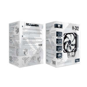 NOX HUMMER H-312 - REFROIDISSEUR CPU 120MM - INTEL & AMD - H-FAN PWM - SILENCIEUX - BLACK & WHITE