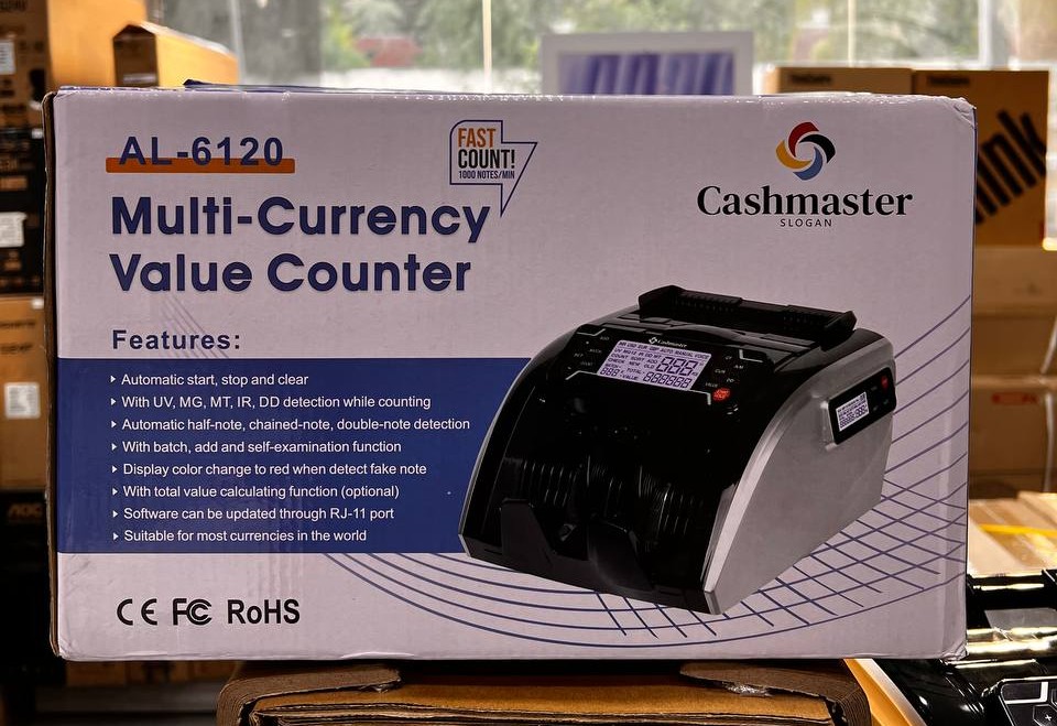 CASHMASTER COMPTEUSE DE BILLET AL-6120 - COMPTEUSE - DÉTECTUS FAUX BILLETS - ECRAN LCD - BLACK