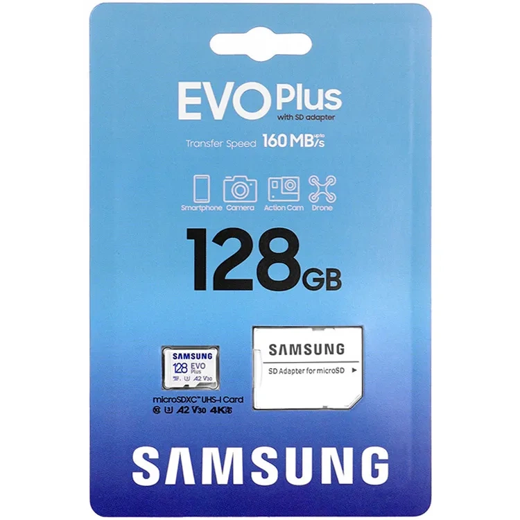AMSUNG EVO PLUS MICROSD 128GO + ADAPTATEUR SD - CARTE MÉMOIRE MICRO SD - VITESSE 160 MBS - V30 – Image 4