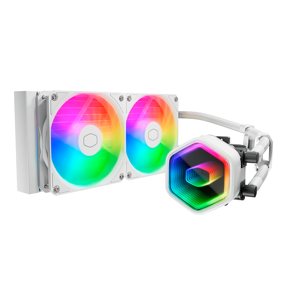 COOLER MASTER MASTERLIQUID II 240MM - WATERCOOLING CORE - RGB - INTEL & AMD - SILENCIEUX - WHITE – Image 3