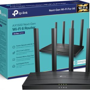 TP -LINK ARCHER AX12 -ROUTEUR WIFI 6 AX 1500 - 2.4 GHZ ET 5 GHZ -MU -MIMO - OFDMA - IPV 6 - BLACK