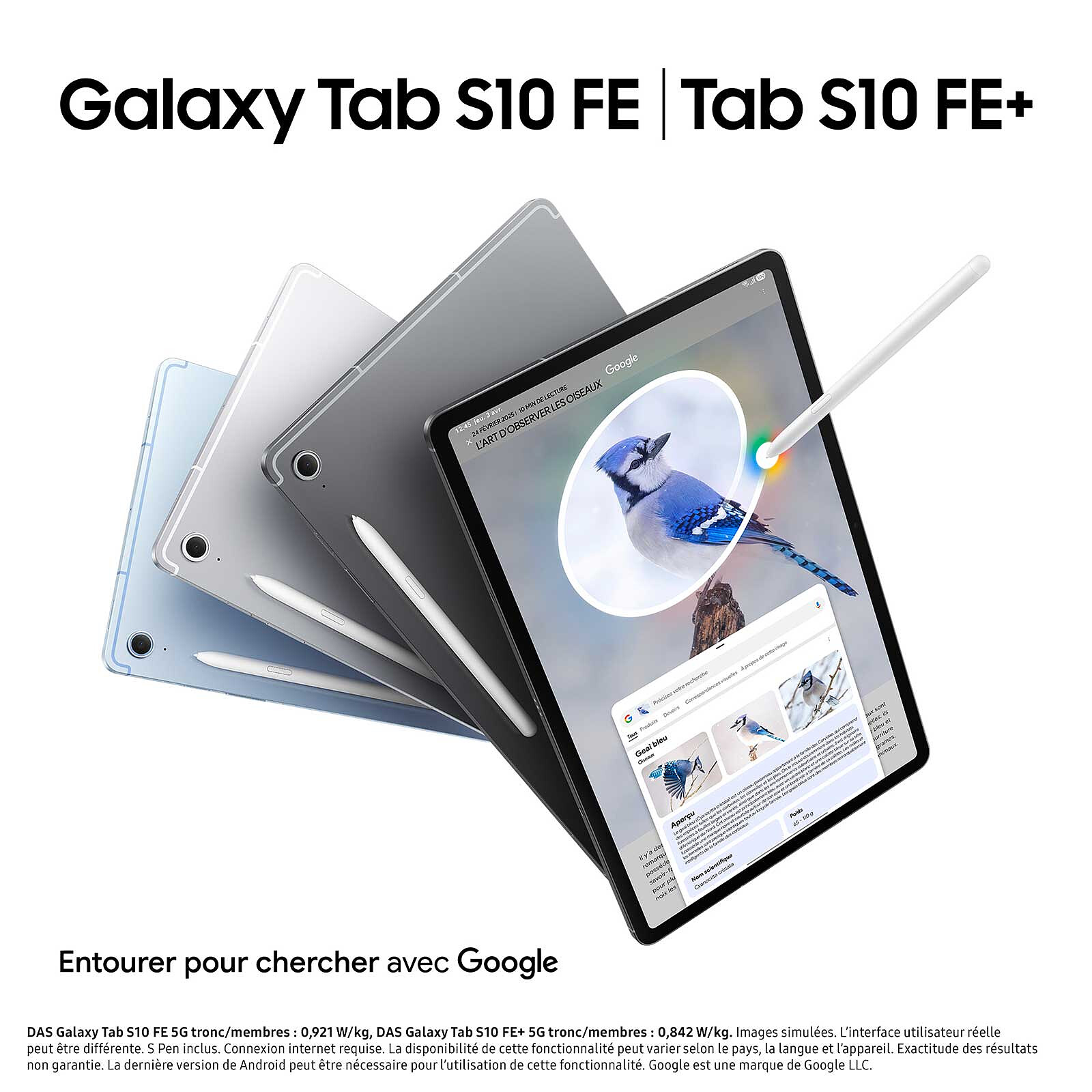 SAMSUNG GALAXY TAB S10 FE 5G - 8GO - 128 GO - 10,9″ LCD -13 MPXL + S PEN - WI-FI 6E - BLUETOOTH 5.3 - 8000 MAH – Image 2