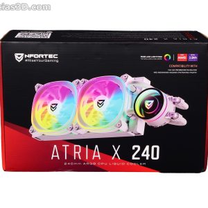 NFORTEC ATRIA X 240 MM - WATERCOOLING AIO - INTEL & AMD - SILENCIEUX - RGB - 2FAN 240 WTD - WHITE