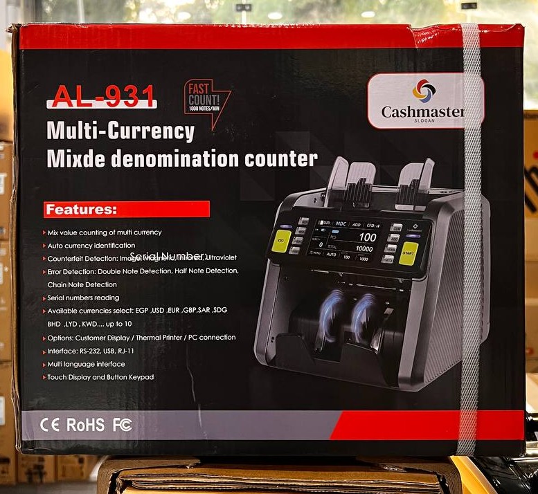 CASHMASTER COMPTEUSE DE BILLET AL-931 - COMPTEUSE - TRIEUSE - DÉTECTUS FAUX BILLETS - DEVISE - BLACK
