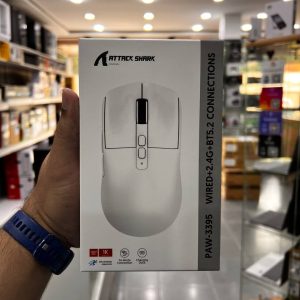 ATTACK SHARK X6 - SOURIS FILAIRE & SANS FIL - BLUETOOTH - USB 2.4G - 7 BOUTONS - 26000 DPI - WHITE