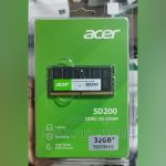 ACER SD200 RAM LAPTOP - 32GB - DDR5 - 5600 MHz - INTEL & AMD - SODIMM - 1.1V - BLACK