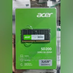 ACER SD200 RAM LAPTOP - 32GB - DDR5 - 5600 MHz - INTEL & AMD - SODIMM - 1.1V - BLACK
