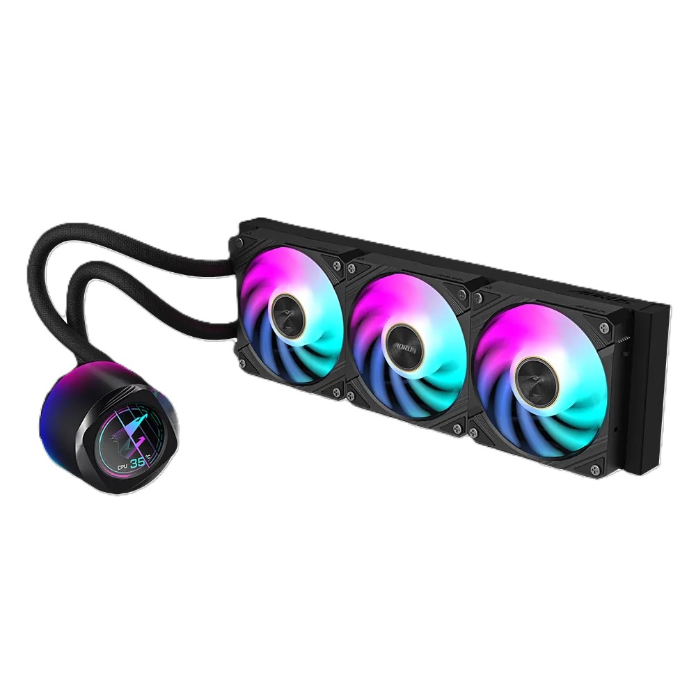 GIGABYTE AORUS WATERFORCE X II 360 - WATERCOOLING ULTRA PERFORMANCE - LCD - 360 MM - RGB - BLACK – Image 4