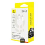 BASEUS DYNAMIC 4 - CÂBLE 1m USB-C TO USB-C 1M - 100W - 480 MBPS - FAST CHARGING - PD 3.0 - WHITE