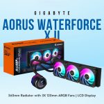 GIGABYTE AORUS WATERFORCE X II 360 - WATERCOOLING ULTRA PERFORMANCE - LCD - 360 MM - RGB - BLACK