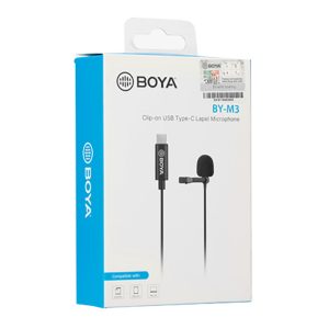 BOYA BY-M3 - MICROPHONE PORTABLE FILARE USB-C - 50Hz - PC - SMARTPHONES & TABLETTE - NOIR