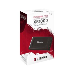 KINGSTON XS1000 2TO - DISQUE SSD EXTERNE - 1050 MO/S - USB-A To USB-C - 3D NAND - USB 3.2 - BLACK