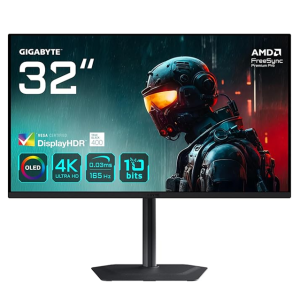 GIGABYTE MO32U - GAMING MONITEUR 32" 4K - QD-OLED - IPS - 165HZ - 0.03MS - HDR400 - PIVOT - BLACK