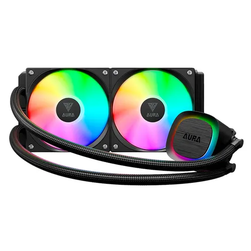GAMDIAS AURA GL240 V2 - WATER COOLING 240MM -2 X FANS ARGB - PERFORMANCE - INTEL & AMD - BLACK – Image 3