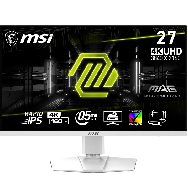 ECRAN MSI MAG 274URFW - MONITEUR GAMING - 27" 4K UHD - 160HZ - FAST IPS - 0.5MS - HDR400 - WHITE