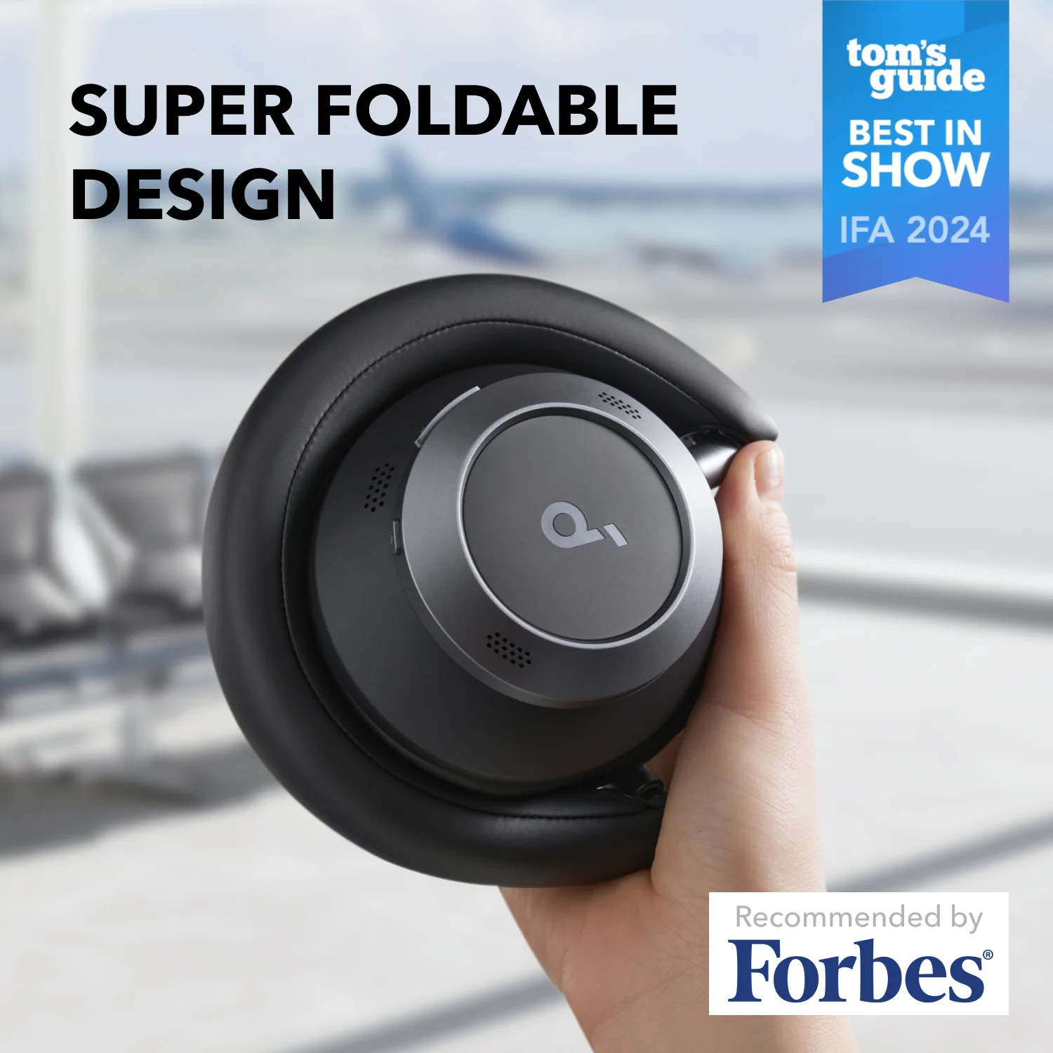 SOUNDCORE BY ANKER SPACE ONE PRO - CASQUE SANS FIL - BLUETOOTH - ANC 3.0 - QUITE - PLIABLE - BLACK – Image 2