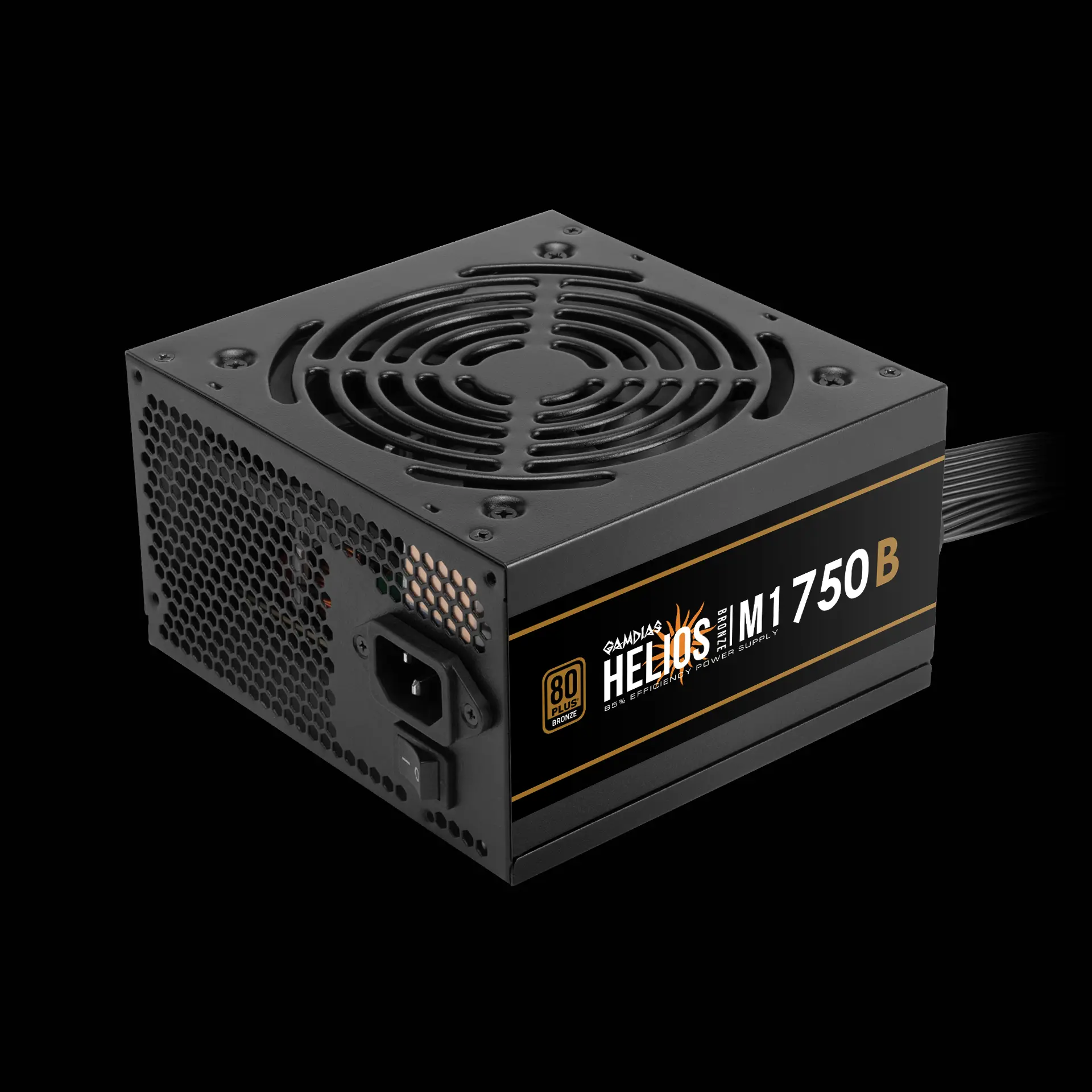 GAMDIAS HELIOS M1-750B - ALIMENTATION 750W - 80 PLUS BRONZE - ATX12V V2.4 - FAN SILENCIEUX - BLACK – Image 4