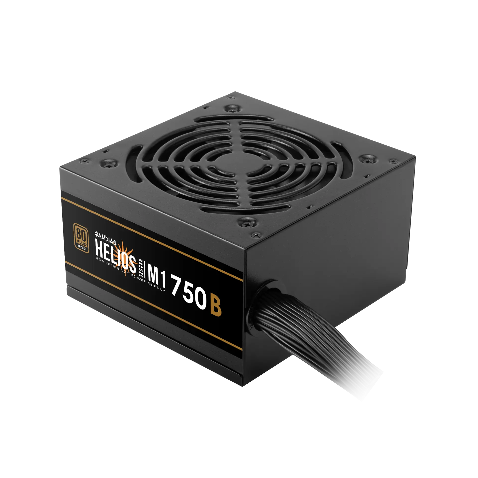 GAMDIAS HELIOS M1-750B - ALIMENTATION 750W - 80 PLUS BRONZE - ATX12V V2.4 - FAN SILENCIEUX - BLACK – Image 2