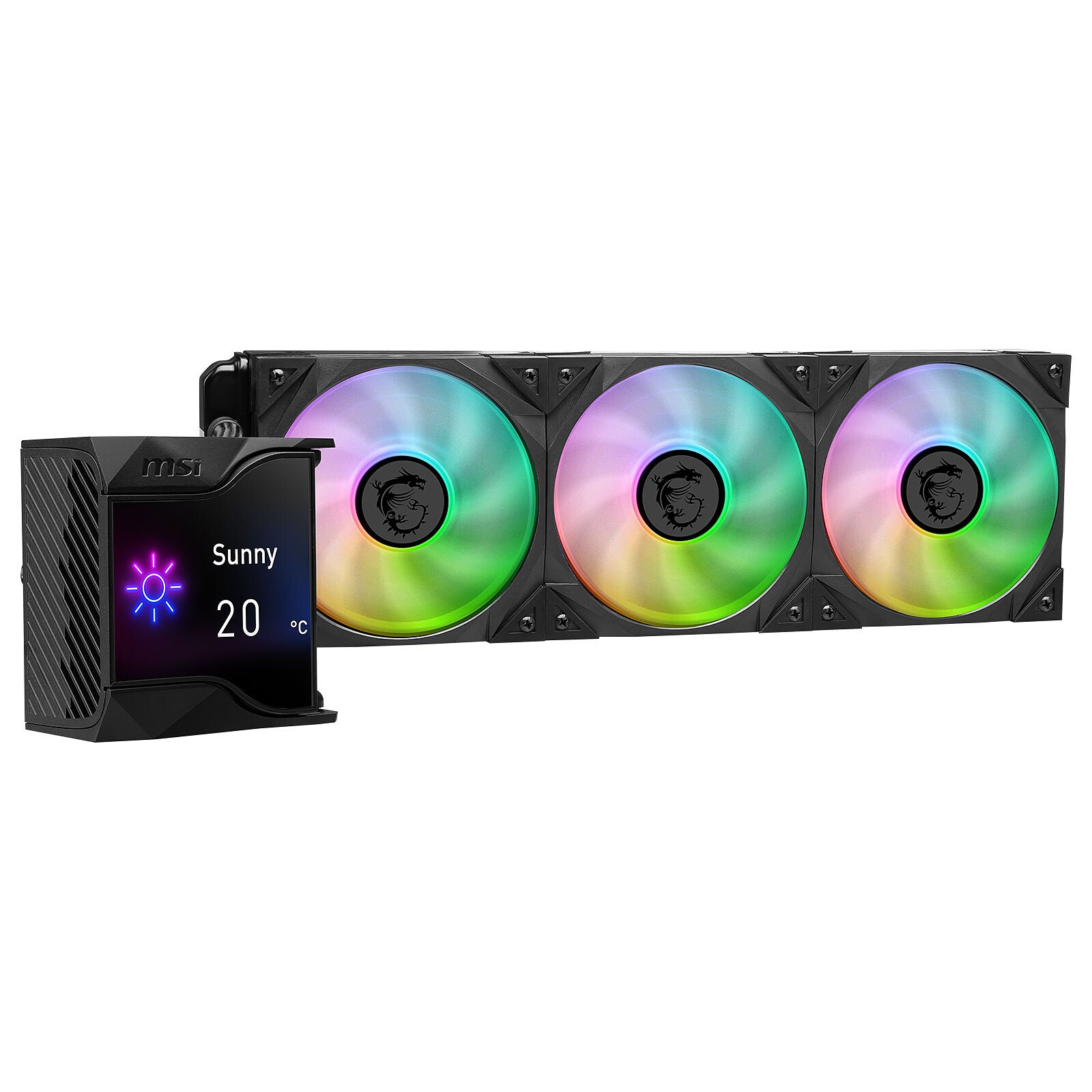 MSI MPG CORELIQUID D360 - WATER COOLING 360MM - ÉCRAN LCD - HAUTE PERFORMANCE - INTEL & AMD - BLACK – Image 3