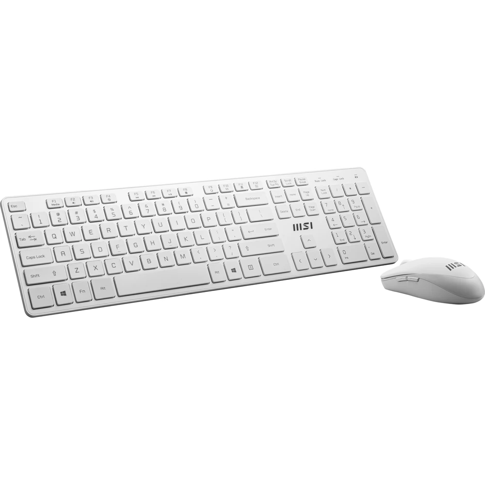 MSI COMBO CLAVIER + SOURIS SANS FIL - RF1430 - AZERTY - USB-A - 100% AVEC PAVÉ NUMÉRIQUE - WHITE