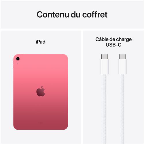 APPLE IPAD A16 - 128GB - WI-FI ONLY - 10.9" ÉCRAN RETINA - 12 MP - HAUT-PARLEURS STÉRÉO - BOITE SCELLÉE - PINK – Image 2