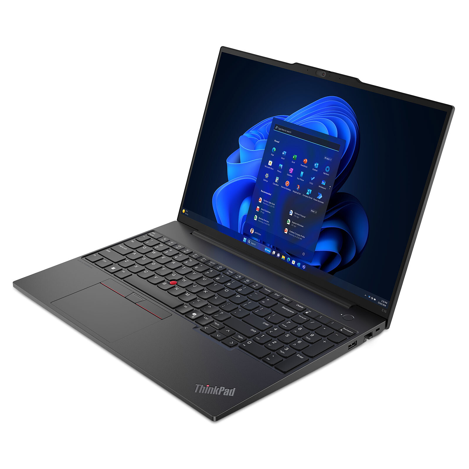 LENOVO THINKPAD E16 GEN 1 - ULTRA 5 125U - 16GO DDR5 - 512 SSD - 16" WUXGA - RÉTROÉCLAIRE - BLACK – Image 3