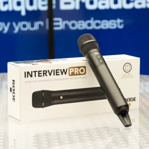 RODE INTERVIEW PRO - MICROPHONE SANS FIL PORTABLE - BROADCAST PRO - 2.4 GHZ - 32-BIT FLOAT - 32 GO - BLACK