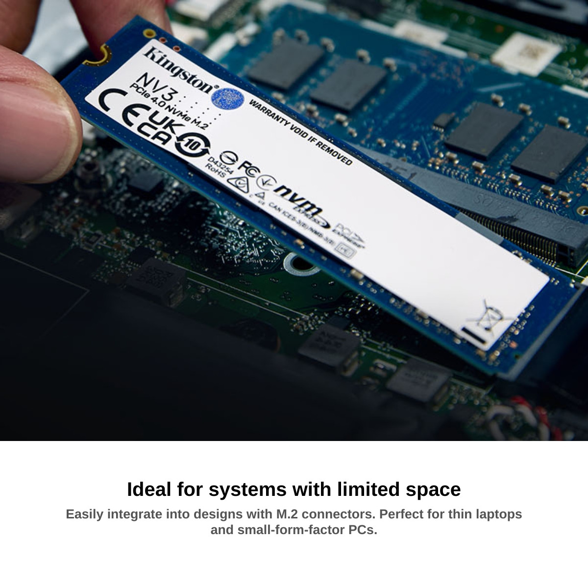 KINGSTON NV3 PCIE 4.0 NVME SSD M.2 - 4TB - PCIE 4.0 - GEN 4 - JUSQU'À 6000MB/S - PC & LAPTOP -BLACK – Image 2